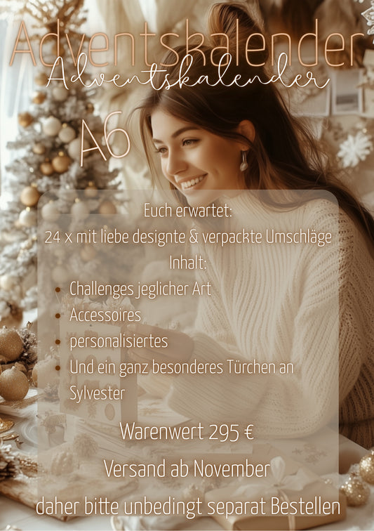 -VORBESTELLUNG- Adventskalender A6, Bitte einzeln bestellen - Danke<3