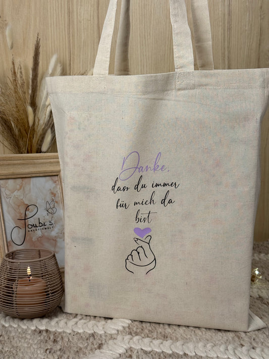 Baumwolltasche Danke