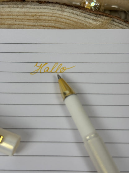 Sunny Gelb/Gold mit Glitzer Tinte