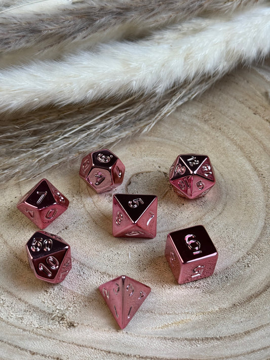 Würfelset Metallic Rosé