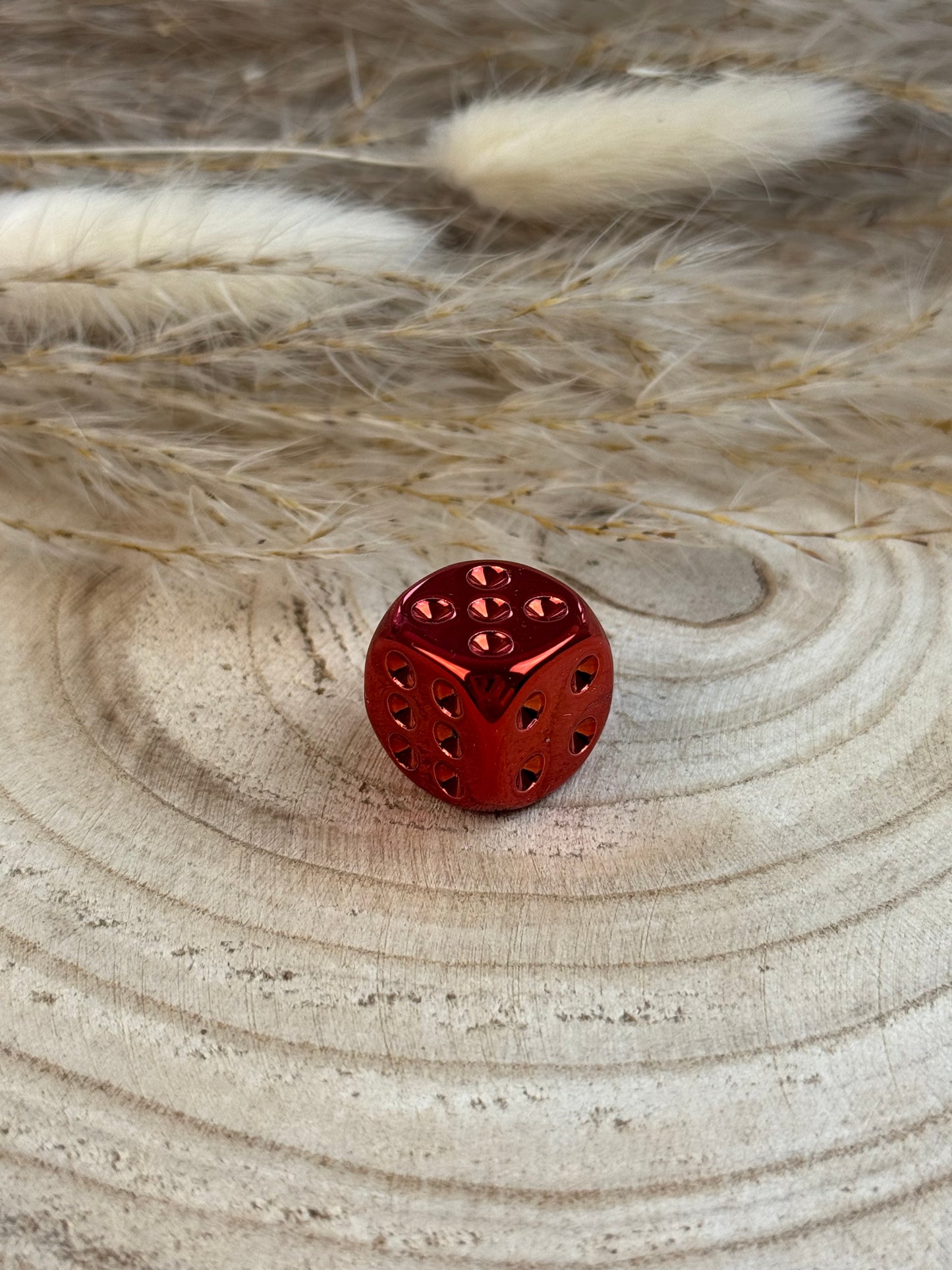 Würfel Metallic Rot