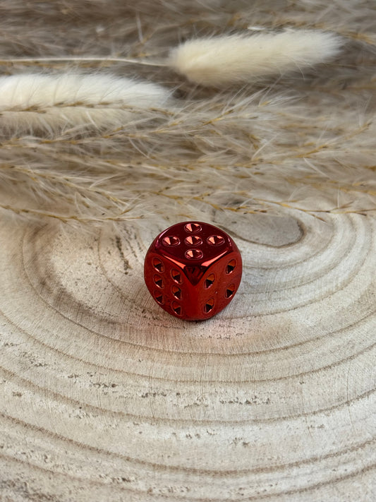 Würfel Metallic Rot