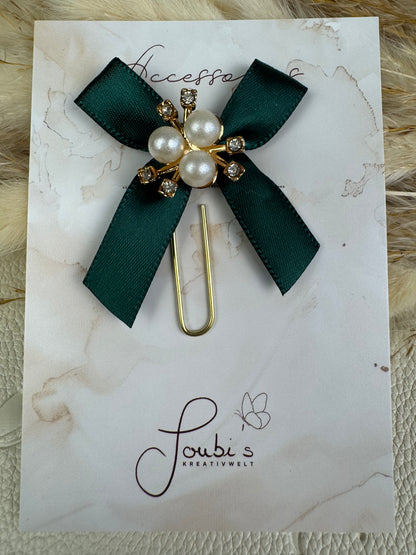 Satin Bow - Pearls & Shine