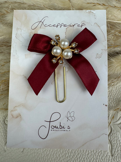 Satin Bow - Pearls & Shine